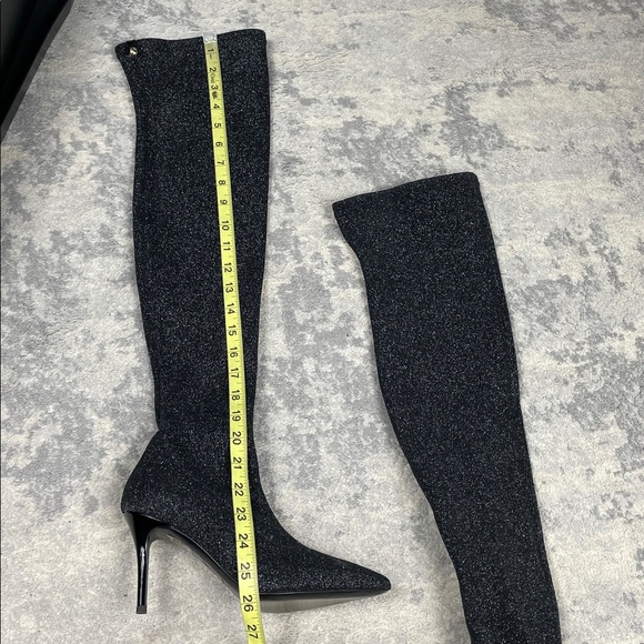 NIB Giuseppe Zanotti Stretch Glitter Over The Knee Boots Black Sz 36 - Picture 14 of 16